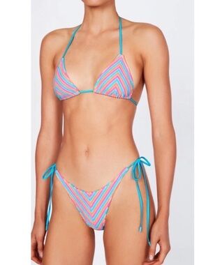 New Triangl vinca sherbet stripe bikini set top and bottom